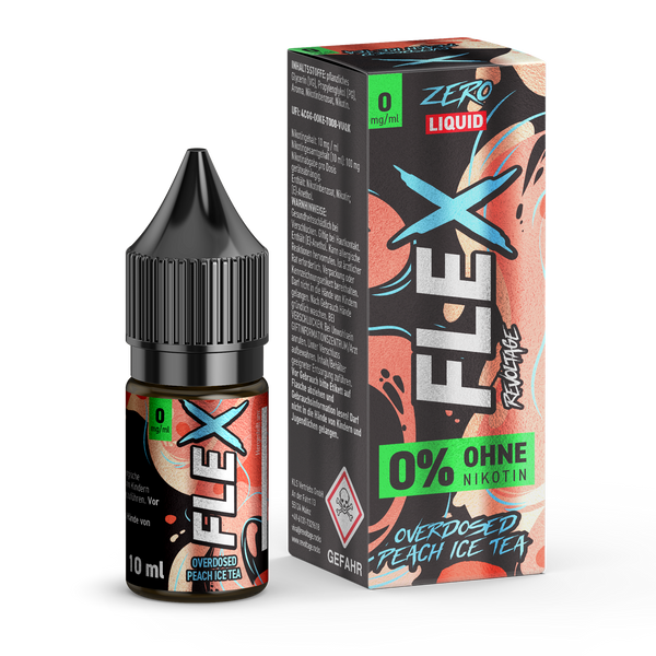 FLEX Overdosed E-Liquid Serie 10ml Peach Ice Tea