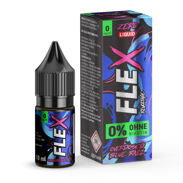 FLEX Overdosed E-Liquid Serie 10ml Blue Razz